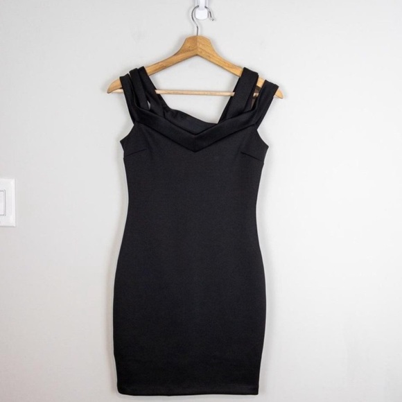 Guess Women’s Valorie Crisscross Bodycon Dress Jet Black Medium - Picture 5 of 10